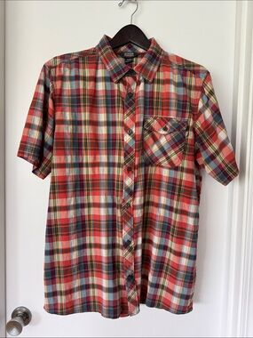 Outdoor Research Red Plaid Short-Sleeve Button-Down Shirt